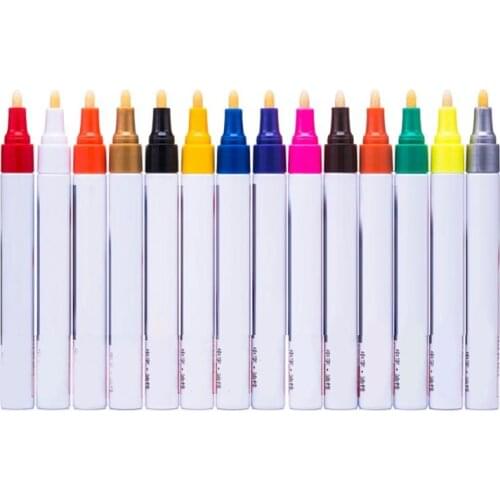 12pcs Car Scratch Touches Up Tire Paint Pen Repair Remover Waterproof Non-Fading Quick-dry Permanent Copic Marker