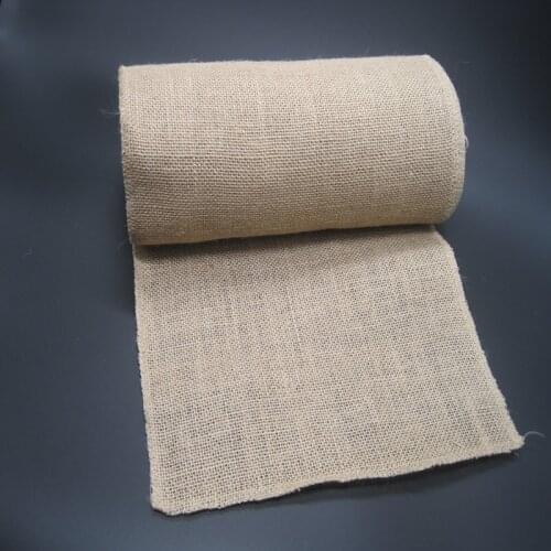 30CM *10M Natural Jute Burlap Fabric Roll For Country Rustic Party Decoration Gift Packing