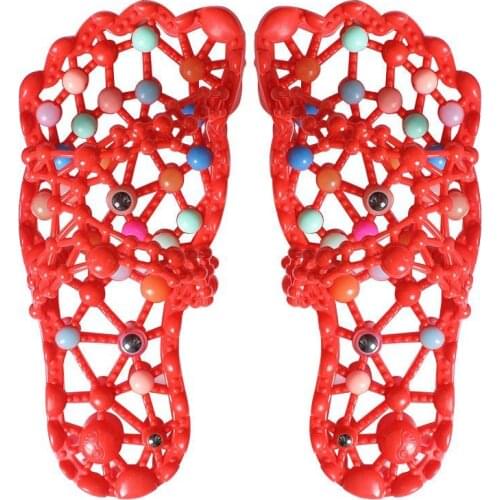 Hot Womens Summer Flat Sandals Home Cobblestone Foot Massage Slippers Female Slides Outdoor Beach Flip Flops Ladies House Shoes