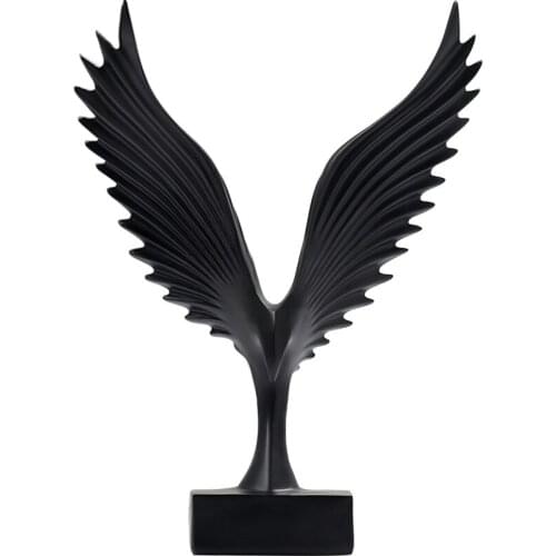 NORDIC STUDY WINE CABINET DECORATION HOME LIVING ROOM PORCH ART DECORATION RESIN FEATHER WINGS DECORATION