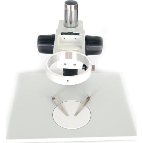 Trinocular /Binocular stereo microscope Boom table stand with Focusing Rack diameter 76mm