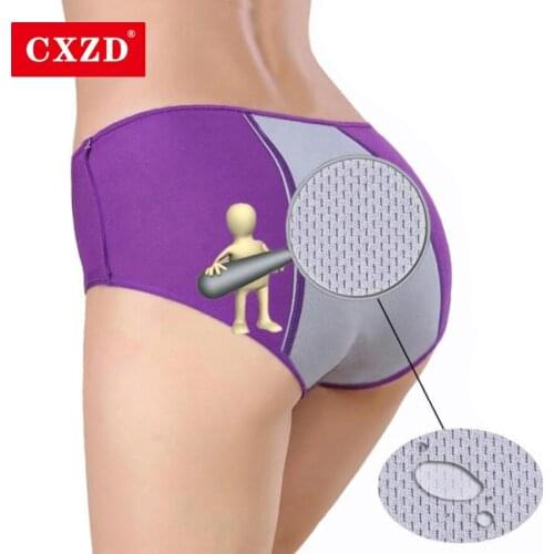 CXZD Female Leak Proof Menstrual Panties Physiological Women Underwear Period Warm Cotton Waterproof Bamboo fiber Briefs