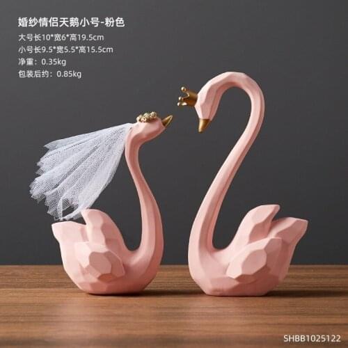 Swan Ornaments Homeliving Room Creative Decoration Bestie Newlywed Engagement Wedding Gift Home Decor Home Decoration
