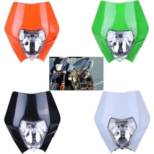 35w Motorcycle Universal Headlight Headlamp Street Fighter Front Headlight Grimace Lights Ghost Mask Motor Vehicle Headlights