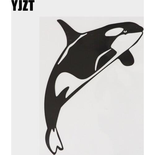 YJZT 11.3CM×15.1CM Personality Decal Marine Animal Whale Vinyl Car Sticker 18A-0197