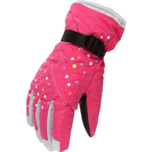 Womens Plus Velvet Thickening Skiing Gloves Sports Cycling Snowboard Gloves Winter Warm Motorcycle Riding Outdoor Snow Gloves