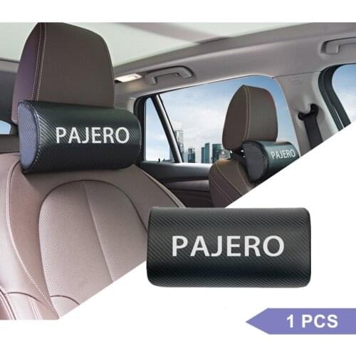 1pcs car neck pillows both side pu leather single headrest case for Mitsubishi Pajero car accessories