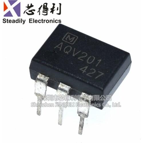 10pcs/lot Aqv201 Dip-6 Coupler Solid-State Relay Isolator IC Spot