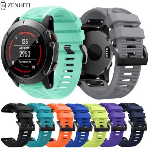 26mm Silicone Watchband for Garmin Fenix 5X 5X Plius 6X Pro Quick Release Easy Fit Watch Strap Wristband for Garmin Fenix 3 3 HR
