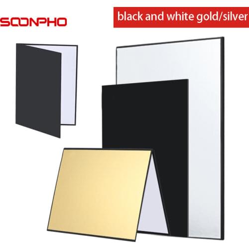 A3 Thickened Photography Cardboard Reflector Foldable Standing Shooting Still Life Supplement Light Black And White Edge Photo