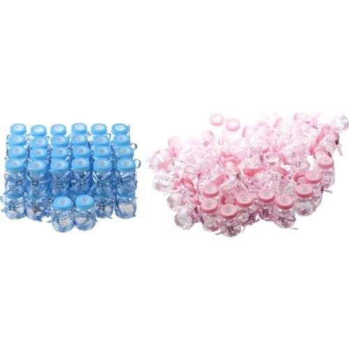 50pcs/lot Baby Bottle Candy Box Party Supplies Baby Feeding Bottle Wedding Favors and Gifts Box Baby Shower Baptism Decoration