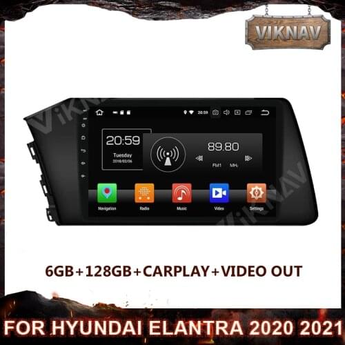 10.25 inch Android 10.0 Car Radio Multimedia Video Player For Hyundai Elantra 2020 2021 WiFi Navigation GPS 2 Din Tape Recorder
