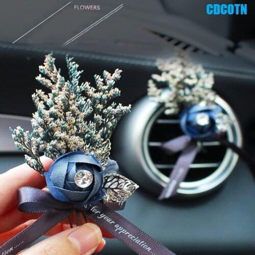 Car Air Freshener Handmade Dry Flower Car Air Conditioner Outlet Perfume Clip Car Fragrance Decoration Ornaments Car Accessories