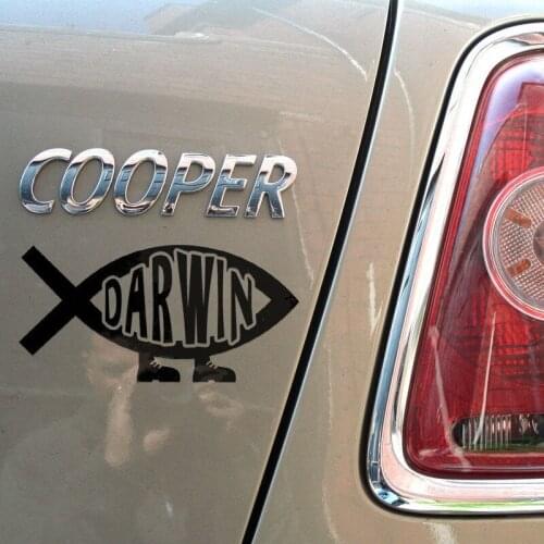 For Darwin Fish Gloss Vinyl Car Sticker | Decals for Atheists & Smart People Styling