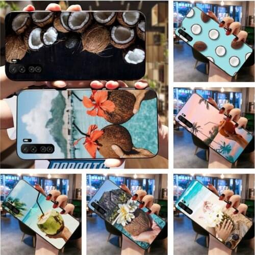 Coconut fruit on the beach Phone Case For Huawei Nova 6se 7 7pro 7se honor 7A 8A 7C 9C Play