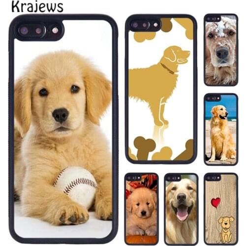 Krajews Golden Retriever Dog Cute Puppy phone Case For iPhone 5 6S 7 8 Plus 11 12 Pro X XR XS Max Samsung Galaxy S6 S7 S8 S9 S10