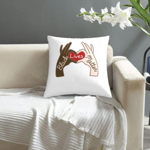 Black Lives Matter Anti Racist pattern print Cushion Cover Decorative Pillowcase Chair Seat Square Car Pillow
