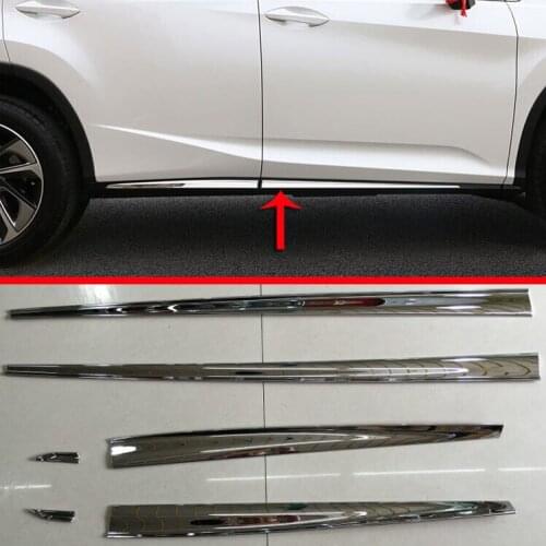 For Lexus RX Class RX350 RX405h 2016 2017 2018 ABS Chrome Car Decoration Side Door Line Garnish Body Molding Moulding Trim