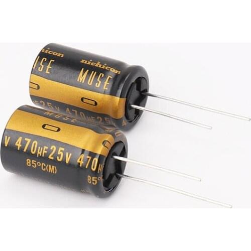 6 Pieces Nichicon Audio Capacitor Coupling Filter Capacitor 470uF 25V KZ Series 25v 470uf 16X25mm