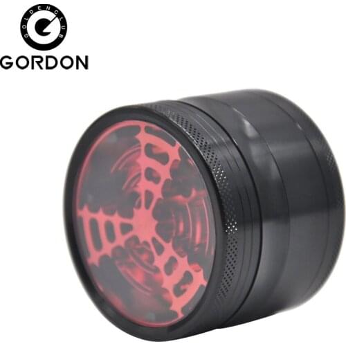 GORDON Skull Crown Tobacco Grinder Aluminum 63 MM 4 Layers Herb Grinder With Sharp Blade Teeth Spice Crusher Herb Miller