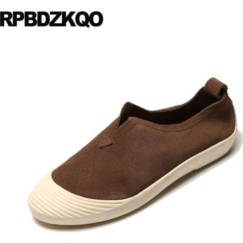 Chinese Women Flats Sneakers Brown Round Toe Trainers Cheap Shoes China Lightweight Slip On Designer Comfortable Ladies 2021