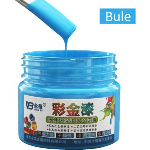 100g Blue Furniture Paint Wood Varnish Water-based Paint in Walls Arts Crafts Wooden&Iron Door Paint