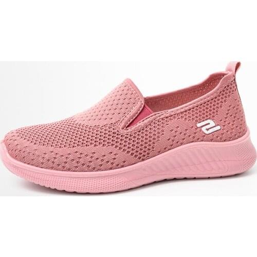 Soft Bottom Sneakers Women 2021 New Breather Mesh Women Casual Shoes Slip-on Pink Sneakers Tennis Shoes Woman Zapatos De Mujer