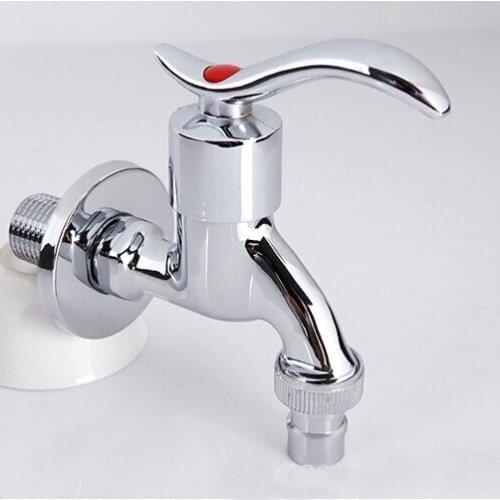 L15122 - Luxury Wall Mounted Chrome Color Brass Material Washing Machine Bibcock