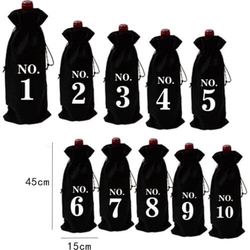 Natural Jute Wine Bag Sackcloth Blind Tasting Bag Drawstring Beam Wine Bottle Cover Wedding Party Decoration Wine Bag