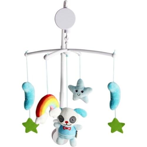 28EC Baby Crib Mobile Rattle Music Rotating Bed Bell Wind up Musical Box Cot Decor