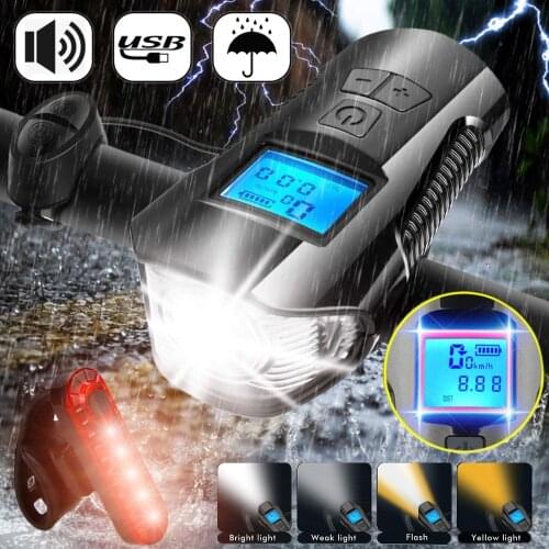 Night cycling bicycle light cycling flashlight strong light mountain bike headlight waterproof USB rechargeable