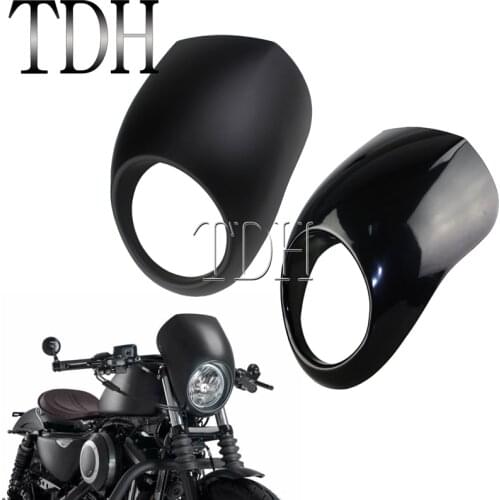 Motorbike Cafe Racer 5 3/4" Headlight Fairing For Harley Sportster Touring Dyna Softail XL XR FX 5.75" Front Light Mask Cowl