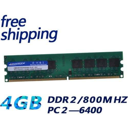 KEMBONA Brand DDR RAM LONGDIMM PC DESKTOP DDR2 4GB 4G 667MHZ 800MHZ for intel and for A-M-D RAMs