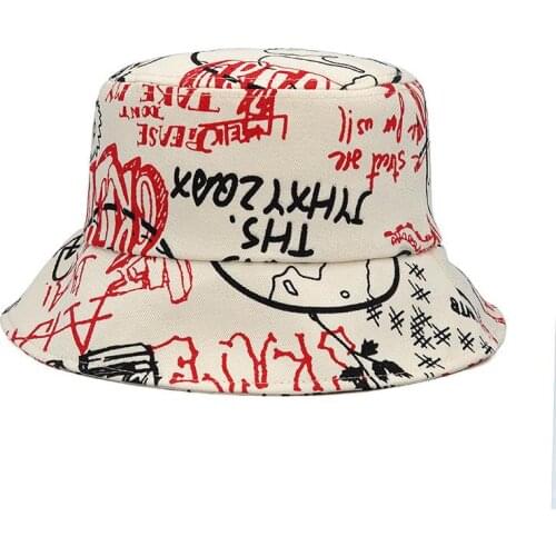 Ldslyjr Cotton Letter Print Bucket Hat Fisherman Hat Outdoor Travel Hat Sun Cap Hats for Men and Women 377