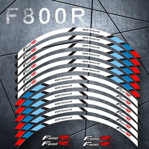 Motorcycle front and rear wheels Edge Outer Rim Sticker Reflective Stripe Wheel Decals For BMW F800R
