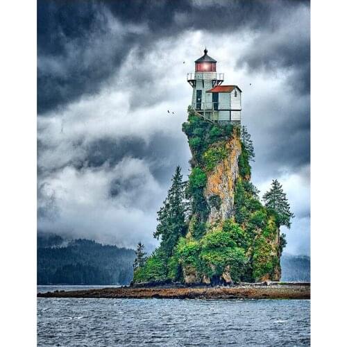 Full Square/Round 5D DIY Diamond Embroidery lighthouses family Diamond Painting Mosaic Embroidery Home Decor Painting