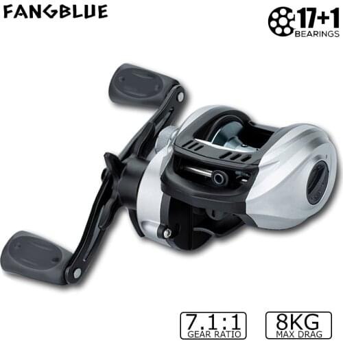 Baitcasting Fishing Reel 7.1:1 Gear Ratio 17+1BB 8KG Drag 210g Lightweigt Fishing Wheel CNC Spool For Carp Bass Fishing Wheels