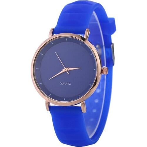 Silicone Womens Quartz Wristwatches Fashion Casual Candy Color Ladies Dress Watches Sports Watches relogio feminino Blue Gifts
