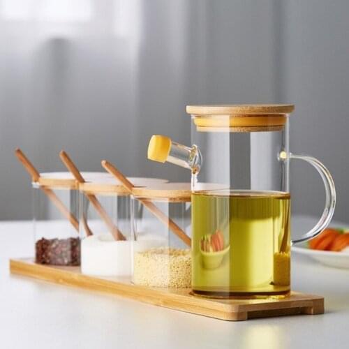 Glass quantitative oil bottle Japanese leakproof oil bottle kitchen household oil tank creative soy sauce vinegar bottle