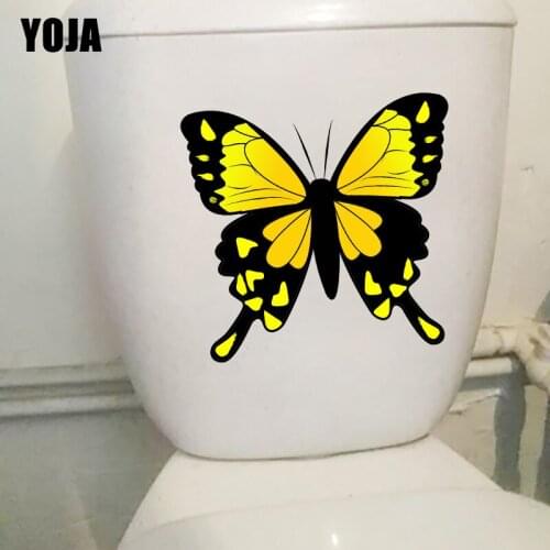 YOJA 22.4X21.4CM Beautiful Cute Butterfly Home Room Wall Stickers Decals Cartoon Bathroom Toilet Decor T1-2210