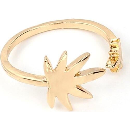 Creative Simple Coconut Opening Adjustable Ring Female Wedding Ring Accessories Fashion Women 3-Color Jewelry Gift