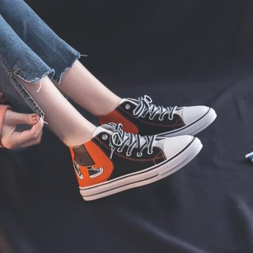 2020 Woman graffiti Students Style Spring Casual Breathable Hand Drawing Shoes Sneakers Comfortable Canvas Shoes W31-39