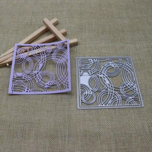 2021 New Arrival Square Border Circle Ring Metal Cutting Dies Embossing Scrapbooking Stencil Craft Cut Die For DIY Handmade