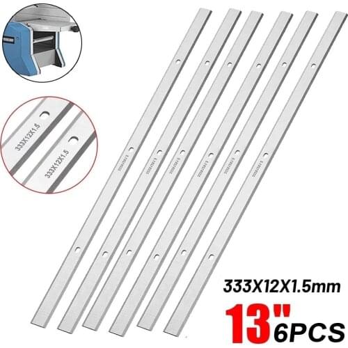 6Pcs 13"-1/2'' HSS Portable Planing Blades For Metabo DH330 DH316 Double Edge Set For Woodworking Machine Parts