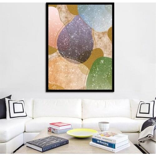 Abstract Colored Big Pebbles Nordic Posters And Prints Wall Art Canvas Painting Wall Pictures For Living Room Decor