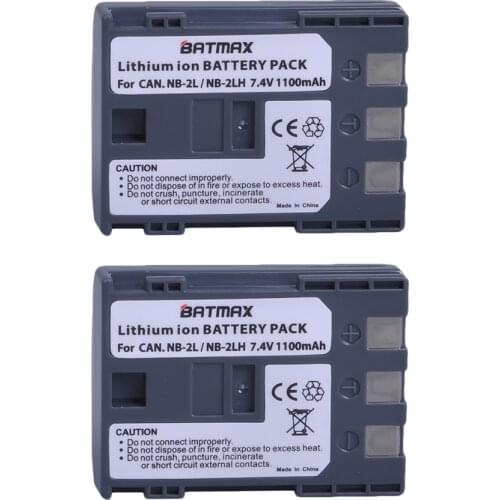 2Pcs 7.4V 1100mAh NB-2L NB 2L NB2L NB-2LH NB 2LH NB2LH Digital Camera Battery for Canon Rebel XT XTi 350D 400D G9 G7 S80 S70S30