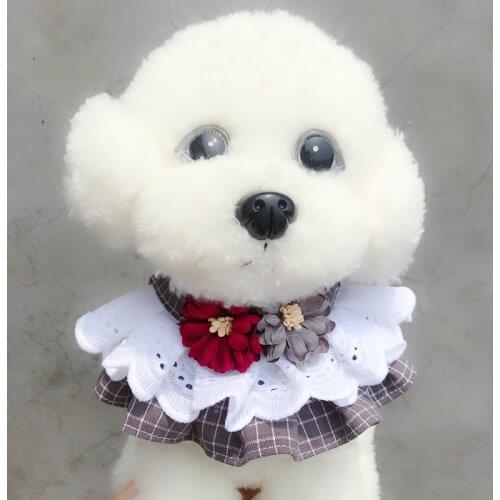 Pet Accessories Lace Dog Necklace Dogs Dog saliva towel teddy bear VIP bib pet accessories small dog collar