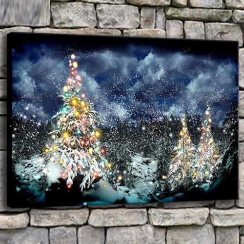 Diamond Painting Christmas tree 5D DIY Cross Stitch Diamond Embroidery Rhinestone Mosaic Kit Full Square Home Decoration YG1400