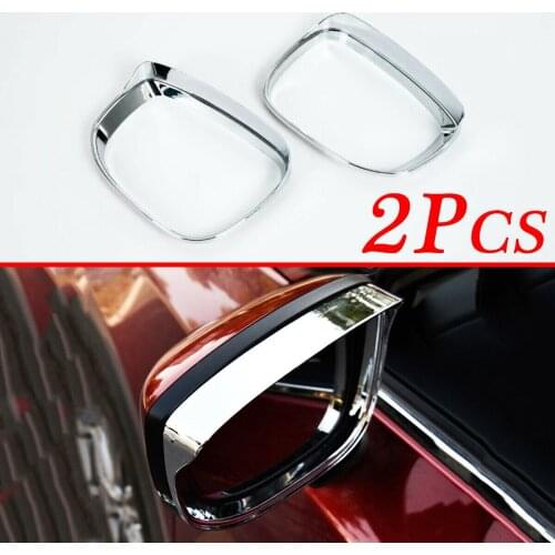 2X Chrome Rear View Side Mirror Rearview Trim Fit For CX-5 CX5 KF 2017 2018 2019 2020 Accessories Exterior Moulding Decoration