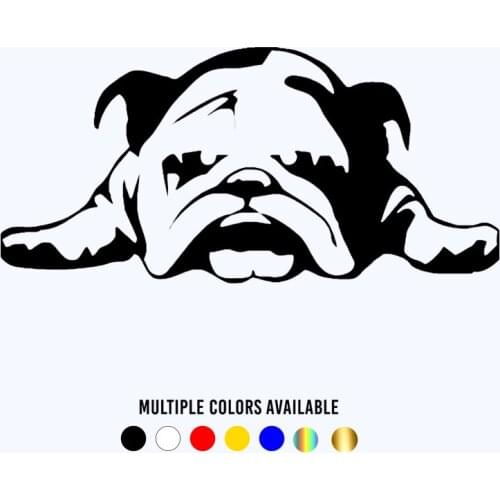 CK20433# Die-cut Vinyl Decal Bulldog Car Sticker Waterproof Auto Decors on Bumper Rear Window